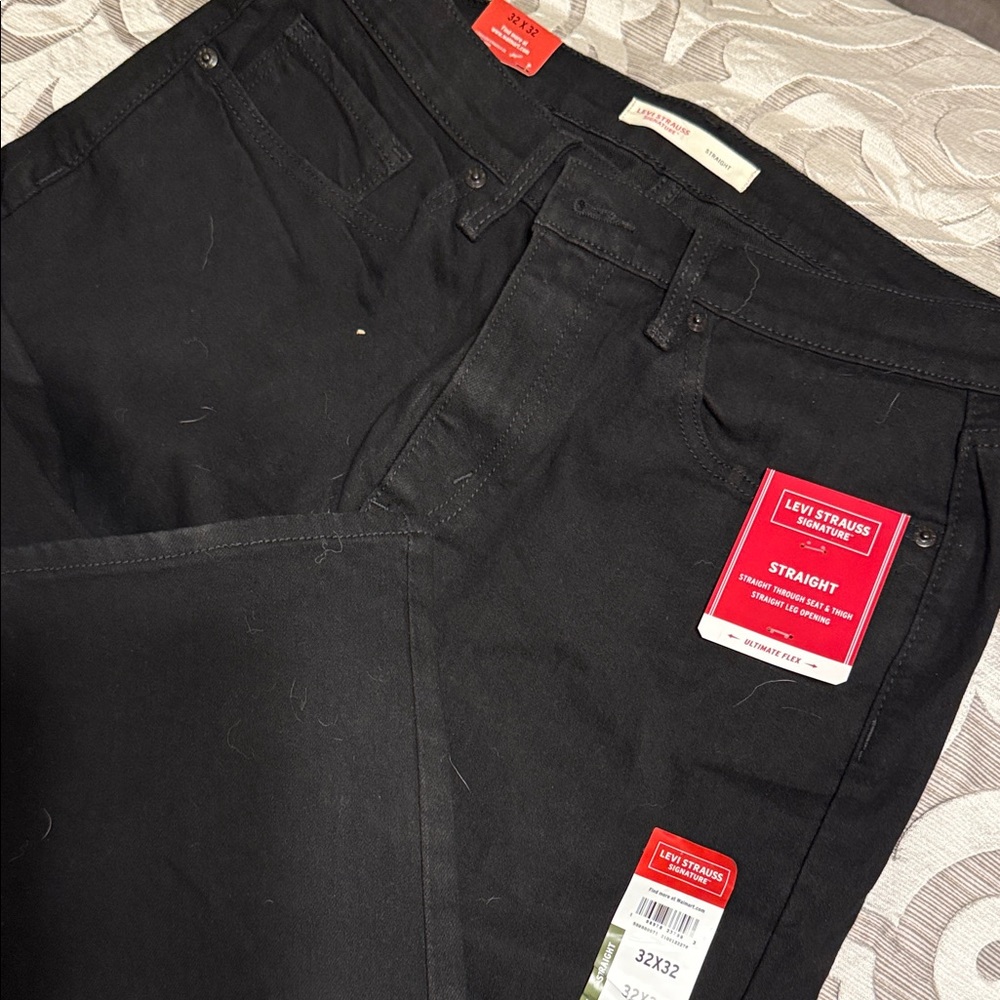 Levi's Men's Straight Leg Black Jeans 32x32 NWT New With Tags